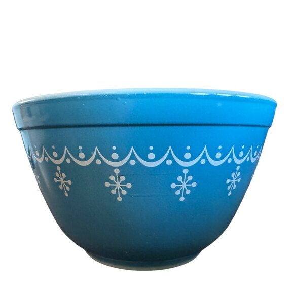 Vintage Pyrex By Corning Snowflake Blue #401 Nesting Bowl Replacement USA